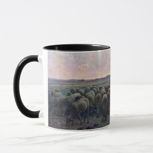 Hirtin mit ihrer Flock, Jean-Francois Millet Tasse (Links)