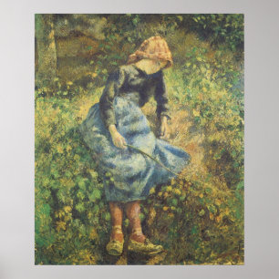 Hirtin von Camille Pissarro, Vintage Fine Art Poster