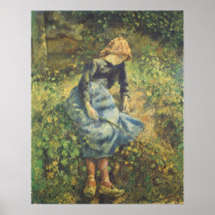Hirtin von Camille Pissarro, Vintage Fine Art Poster