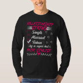 His and Her  Idea Hair Stylist Relationship Status T-Shirt (Vorderseite)