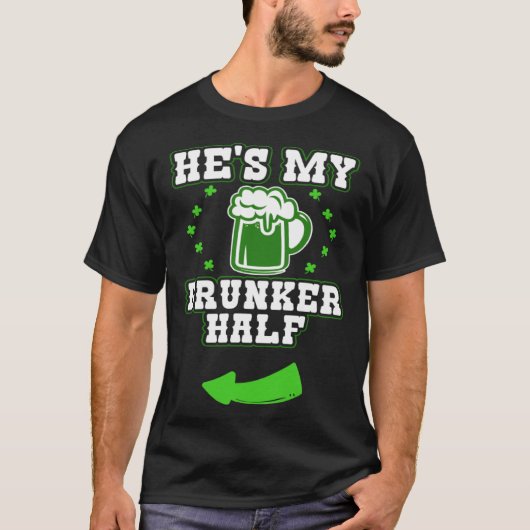 His and Hers Matching Irish Drinking Outfit St Pat T-Shirt (Vorderseite)