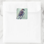 HIs Auge ist auf dem Sparrow Quadratischer Aufkleber (Tasche)