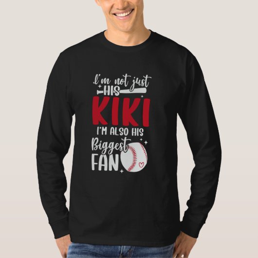 His Biggest Fan Baseball Kiki Of A Baseball Player T-Shirt (Vorderseite)