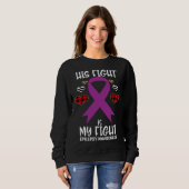 His Fight is My Fight Epilepsy Awareness Ribbon Bu Sweatshirt (Vorne ganz)
