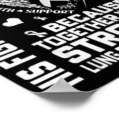 His Fight Is My Fight For My Husband - Lung Cancer Poster (Ecke)