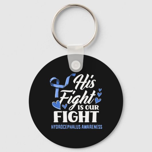 His Fight is Our Fight Son Grandson Hydrocephalus Schlüsselanhänger (Vorderseite)