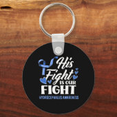 His Fight is Our Fight Son Grandson Hydrocephalus Schlüsselanhänger (Vorderseite)