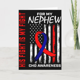 His Fight Nephew Chd Awareness American Flag Graph Karte