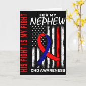 His Fight Nephew Chd Awareness American Flag Graph Karte (Gelbe Blume)