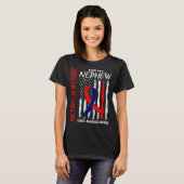 His Fight Nephew Chd Awareness American Flag Graph T-Shirt (Vorne ganz)