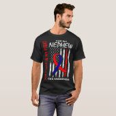 His Fight Nephew Chd Awareness American Flag Graph T-Shirt (Vorne ganz)