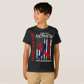 His Fight Nephew Chd Awareness American Flag Graph T-Shirt (Vorne ganz)