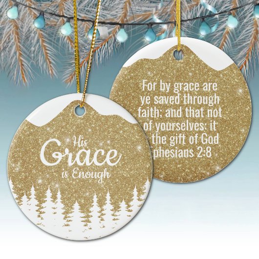 His Grace is Enough Divine Passage ⛪️ 🎄 Keramik Ornament