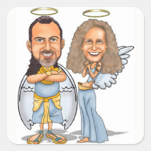 HIS & HER ANGELS Aufkleber