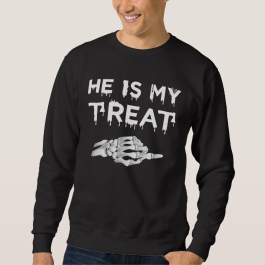His Her Matching Halloween Costume Women Couples Sweatshirt (Vorderseite)