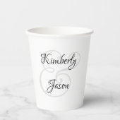 His & Her Script Names, Black & Grey Pappbecher (Vorderseite)