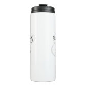 His & Her Script Names, Black & Grey Thermosbecher (Vorderseite)