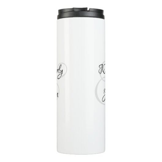 His & Her Script Names, Black & Grey Thermosbecher (Rückseite)