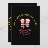 HIS & HERS CHRISTMAS CHEER EINLADUNG (Vorne/Hinten)