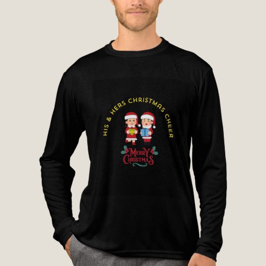 HIS & HERS CHRISTMAS CHEER Tri-Blend SHIRT (Vorderseite)