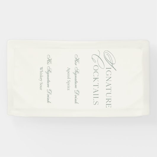 His & Hers Signature Drinks Menu Banner (Horizontal)