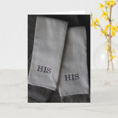 His & His Towels Karte (Gelbe Blume)