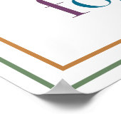 His Love Endures Forever Elegant Clean Christian Poster (Ecke)