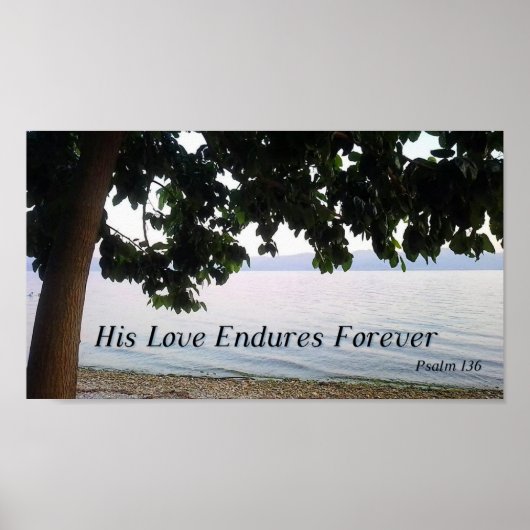 His Love Endures Forever Psalm 136 Poster (Vorne)
