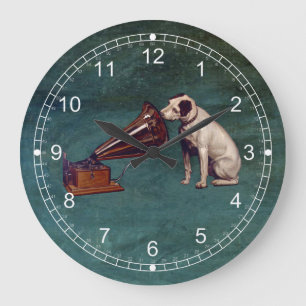 His Master's Voice Father's Day Große Wanduhr