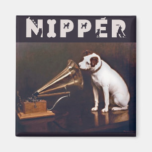 His Master's Voice Nipper der Hund Magnet