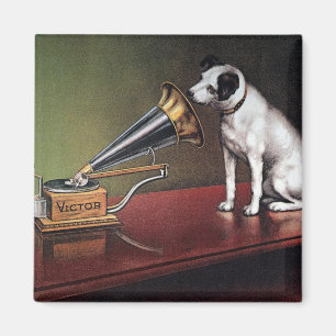 His Master's Voice Vintage-Farbe Magnet