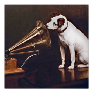 His Master's Voice Vintage-Farbe Poster