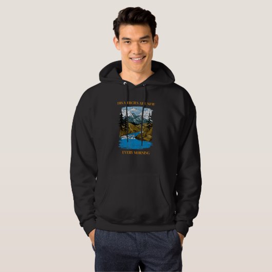 His Mercies Are New Every Morning Bible Verse Chri Hoodie (Vorne ganz)