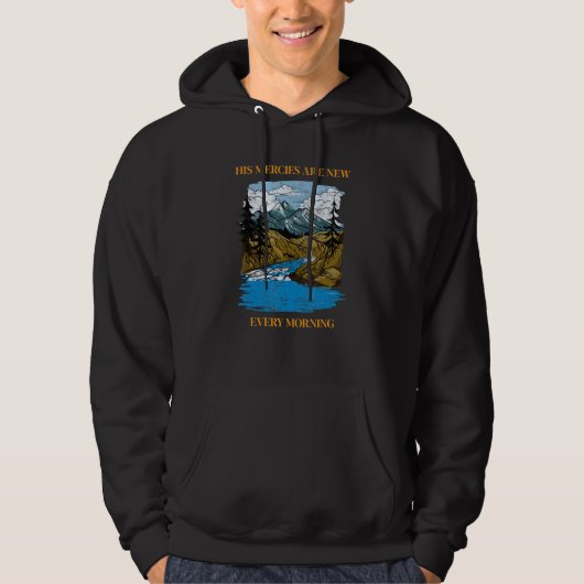 His Mercies Are New Every Morning Bible Verse Chri Hoodie (Vorderseite)