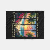 His Mercies Are New Every Morning - Bible Verse Gi Fleecedecke (Vorderseite (Horizontal))