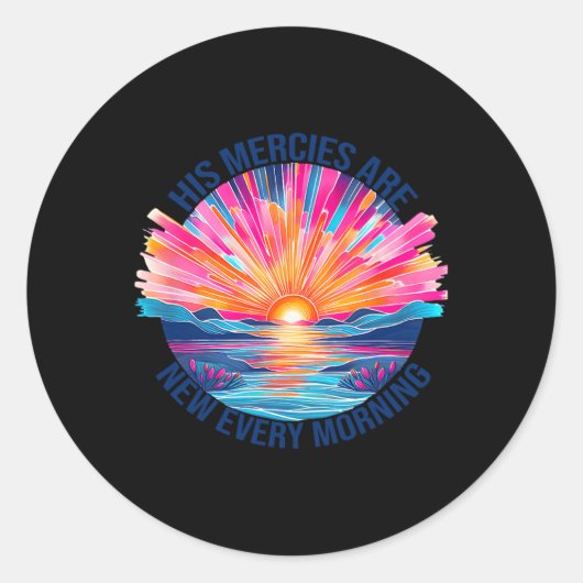 His Mercies Are New Every Morning Devotional Chris Runder Aufkleber (Vorderseite)