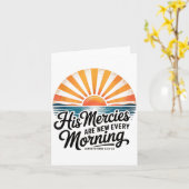 His Mercies Are New Every Morning Lamentations 3_2 Karte (Gelbe Blume)