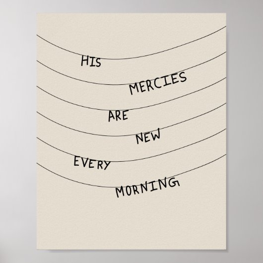 His Mercies are new every Morning  Poster (Vorne)