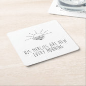 His Mercies Are New Every Morning Rechteckiger Pappuntersetzer (angewinkelt)