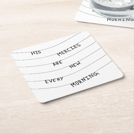 His Mercies are new every Morning Rechteckiger Pappuntersetzer (angewinkelt)