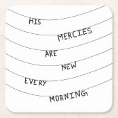His Mercies are new every Morning Rechteckiger Pappuntersetzer (Vorderseite)