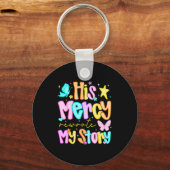 His Mercy Rewrote My Story Merry Christmas Christi Schlüsselanhänger (Vorderseite)