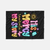 His Mercy Rewrote My Story, Thankful, Fall Christi Fleecedecke (Vorderseite (Horizontal))