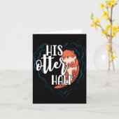 His Otter Half Pun Romantic Couple Valentine's Day Karte (Gelbe Blume)