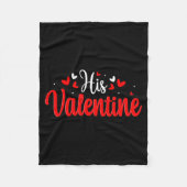 His Valentine Romantic Matching Couples Heart  Fleecedecke (Vorderseite)