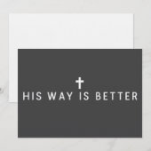 His Way Is Better Christian Jesus Faith Gift Einladung (Vorne/Hinten)