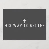His Way Is Better Christian Jesus Faith Gift Einladung (Vorderseite)
