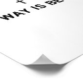His Way Is Better, Christian, Jesus, Faith Poster (Ecke)