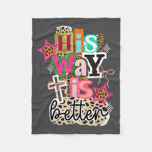 His Way Is Better Leopard Christian Jesus Bible Ve Fleecedecke (Vorderseite)