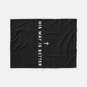 His Way Is Better Minimal Christian Cross, Bible V Fleecedecke (Vorderseite (Horizontal))